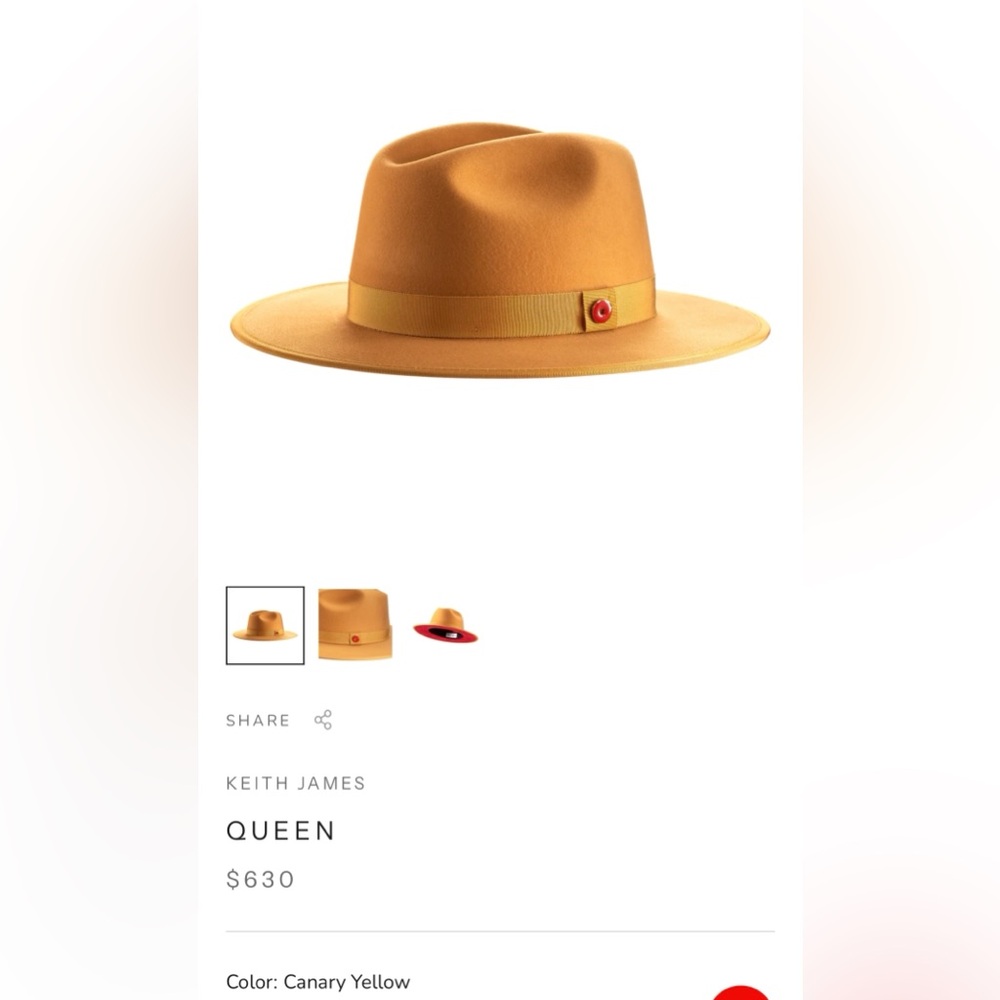 Keith James Canary Yellow Hat